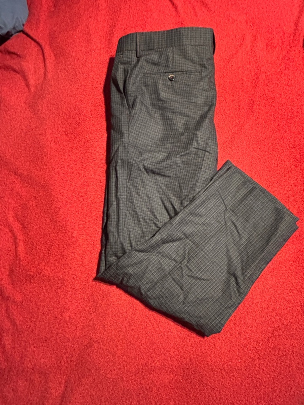 Robert Graham Men's Dress Pants in Charcoal Micro-Check. Rare vintage Size 44x30